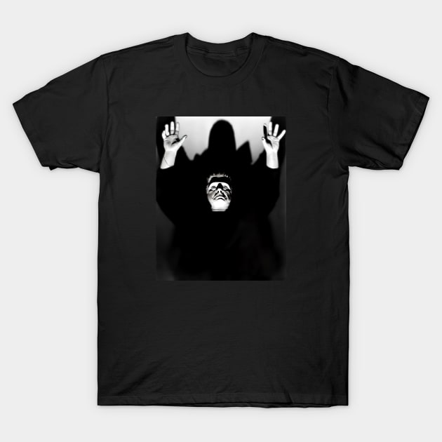Ghost of Frankenstein (1942) Lon Chaney Jr. T-Shirt by Desert Owl Designs
